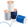 4 Rolls 4 Colors Round Waxed Polyester Cord YC-TA0001-21B-2