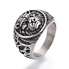 304 Stainless Steel Signet Rings for Men RJEW-O032-11AS-1