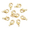 Brass Lobster Claw Clasps X-KK-902-G-NF-2