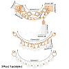 3Pcs 3 Styles Alloy Chain for DIY Keychains MOBA-AR0001-01-2