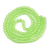 Baking Paint Imitation Jade Glass Round Bead Strands X-DGLA-Q021-6mm-09-2
