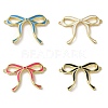 Brass Enamel Connector Charms KK-D098-01G-1