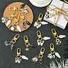 Gothic Alloy Enamel Coffin Pendant Decoration HJEW-CJ00034-6