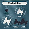 25 Pairs 5 Style Butterfly & Flat Round Anti-Slip Adhesive Soft Silicone Eyeglass Nose Pads FIND-GF0004-10-2