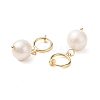 Natural Baroque Pearl Keshi Pearl Clip-on Hoop Earrings EJEW-JE03829-01-4