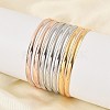 Fashion 201 Stainless Steel Bangle Sets X-BJEW-L664-024D-M-1-6