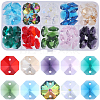 80Pcs 8 Colors Electroplate Glass Links Connectors EGLA-SC0001-29-1