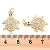 Brass Pave Clear Cubic Zirconia Pendants KK-U009-12A-G-3