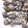 Electroplate Spiral Shell Pendants SSHEL-T009-06-1