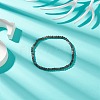 Natural Silver Sheen Obsidian Cube Beaded Stretch Bracelet for Women BJEW-JB08976-03-2