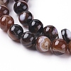 Natural Striped Agate/Banded Agate Beads Strands G-G582-4mm-45-3