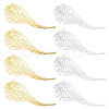 8Pcs 2 Colors Brass Filigree Big Pendants KKC-TA0001-07-3