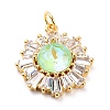 Brass Micro Pave Cubic Zirconia Pendants ZIRC-O044-21A-G-2