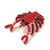 Glass Seed Beaded Pendants PALLOY-MZ00903-01-4