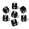Initial Acrylic Horizontal Hole Beads OACR-ZX006-35T-1
