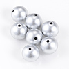Matte Style Spray Painted Acrylic Beads X-ACRP-S669-10mm-01-1