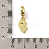 Rack Plating Brass Micro Pave Cubic Zirconia Pendant KK-H456-10G-3