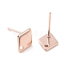 201 Stainless Steel Stud Earring Findings X-STAS-K241-01RG-2