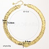 Brass Flat Round Link Chain Necklace CU2366-2
