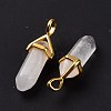 Natural Quartz Crystal Pointed Pendants G-K329-69G-4