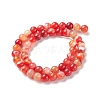 Natural Striped Agate/Banded Agate Bead Strands G-K155-A-8mm-05-3