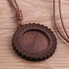 Wood Pendant Cabochons Settings WOOD-H106-26A-04-1