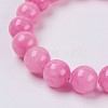 Natural Yellow Jade Beaded Stretch Bracelet BJEW-P209-08-6mm-2