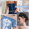 80Pcs 10 Styles 1-Hole Alloy Shank Buttons BUTT-ME0001-05-5