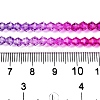 Gradient Color Baking Paint Glass Bead Strands DGLA-A039-T6mm-A09-5