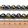 Electroplated Natural Agate Beads Strands G-B191-A07-10mm-19-5