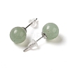 Natural Green Aventurine Stud Earrings LS-G-B075-02P-02-2