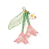 Glass Seed Beaded Pendants PALLOY-MZ01240-03-1