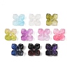 Baking Paint and Golden Metal Enlaced Glass Beads DGLA-T004-15M-1