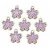 Rack Plating Alloy Epoxy Resin Pendants PALLOY-T083-02D-1