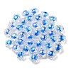 UV Plating Rainbow Iridescent Acrylic Beads OACR-A014-03E-3
