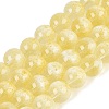 Transparent Half Spray Painted Glass Beads Strands LS-GLAA-Q110-02A-01-1
