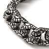 304 Stainless Steel Skull Cuban Link Chain Bracelets for Women Men BJEW-Q341-05C-AS-3