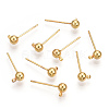 Brass Stud Earring Findings X-KK-I649-10G-NF-1