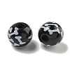 Printed Wood European Beads WOOD-G022-04D-2