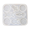 Triple Moon Goddess/Pentacle/Triskelion DIY Silicone Pagan Wiccan Symbol Molds PW-WG28120-01-2