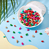 300Pcs 6 Colors Spray Painted Natural Spiral Shell Beads Strands BSHE-TA0001-14-5