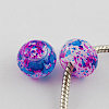 Mixed Color Spray Painted Glass Beads X-DGLA-R018-M-2