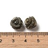Natural Pyrite Carved Flower Beads G-O156-B-32-3