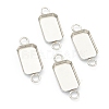 Tarnish Resistant 201 Stainless Steel Cabochon Connector Settings STAS-H143-23P-1
