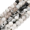 Natural Rainbow Moonstone Beads Strands G-Q1001-A05-02-01-2