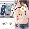 50Pcs 2 Colors Brass Butterfly Clutches Pin Backs KK-CJ0002-54-7