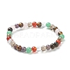 Natural Mixed Wealth Stone Beaded Stretch Bracelets BJEW-D446-B-39-2
