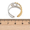 Adjustable 304 Stainless Steel Cuff Rings for Women RJEW-B135-01GP-10-3