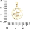 Brass Micro Pave Cubic Zirconia Pendants KK-D357-16F-G-3