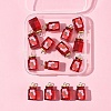 15Pcs Strawberry Jam Resin Pendants RESI-FS0002-15-7
